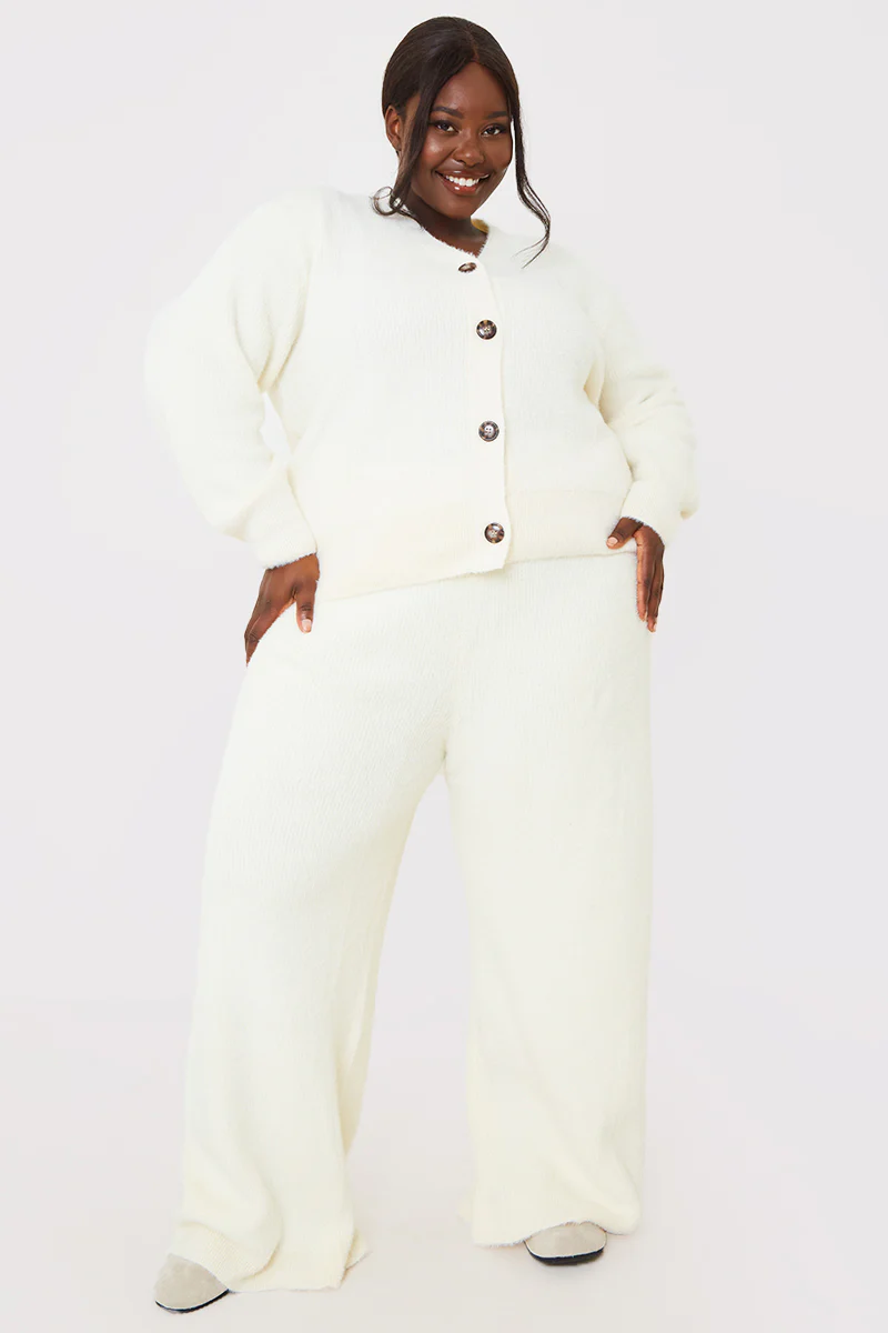 Recycled Fluffy Knitted Co Ord Trouser - Image 6