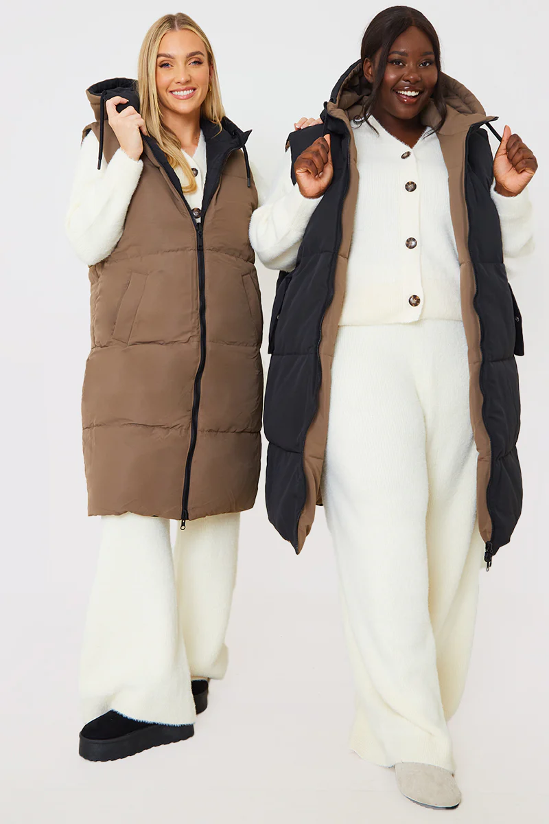 Recycled Longline Reversible Gilet - Image 5