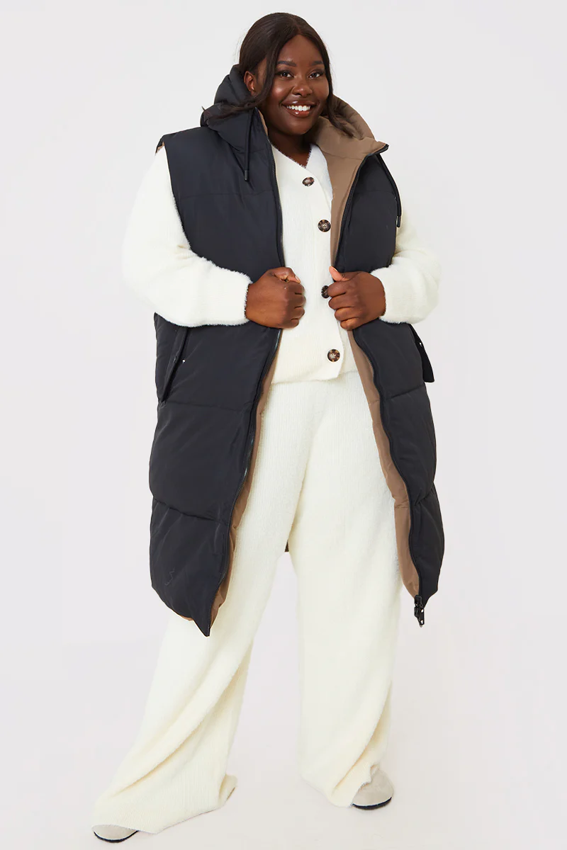 Recycled Longline Reversible Gilet - Image 7