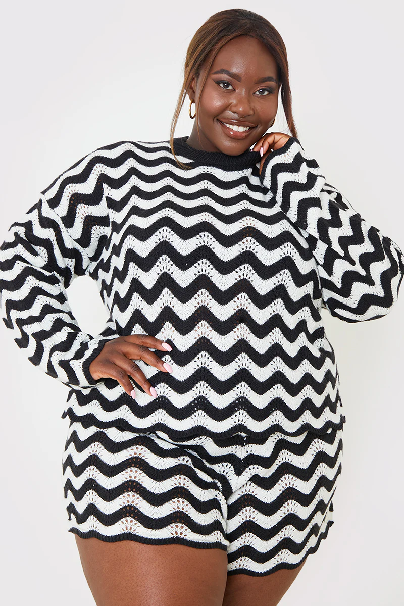 Recycled Stripe Chevron Co Ord Shorts - Image 7