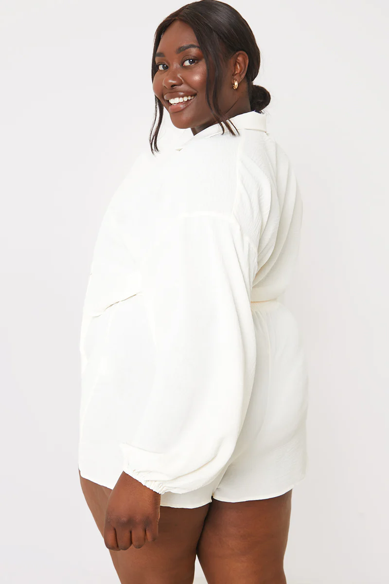 Cropped Tie Front Co-Ord Shirt - Image 8