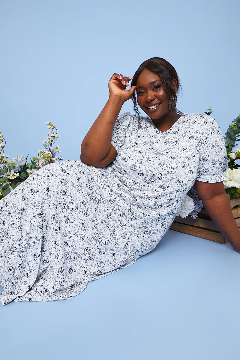 Responsible Viscose Floral Midi Dress - Image 10