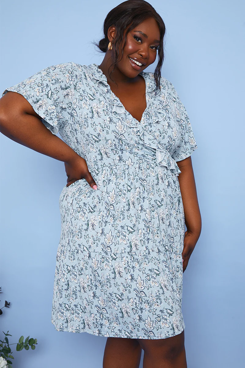 Responsible Viscose Paisley Wrap Dress - Image 10