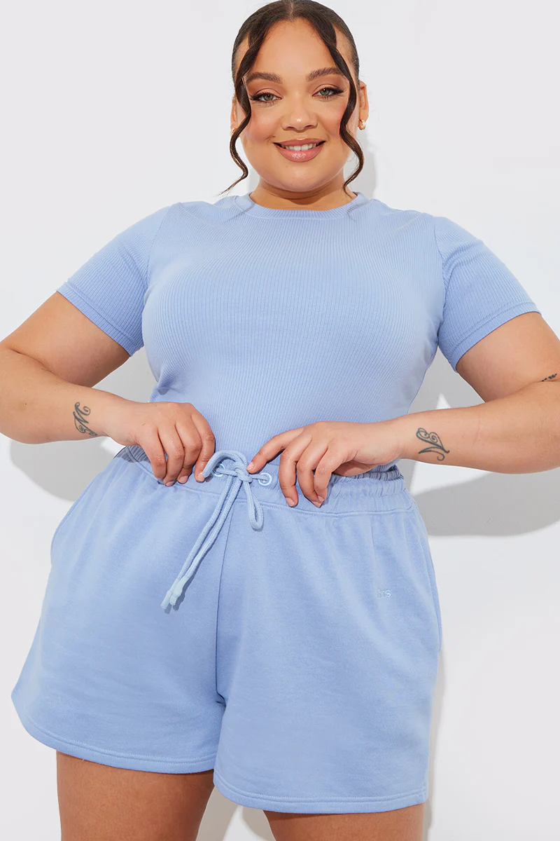Ribbed Crew Neck Short Sleeve Bodysuit - Image 12
