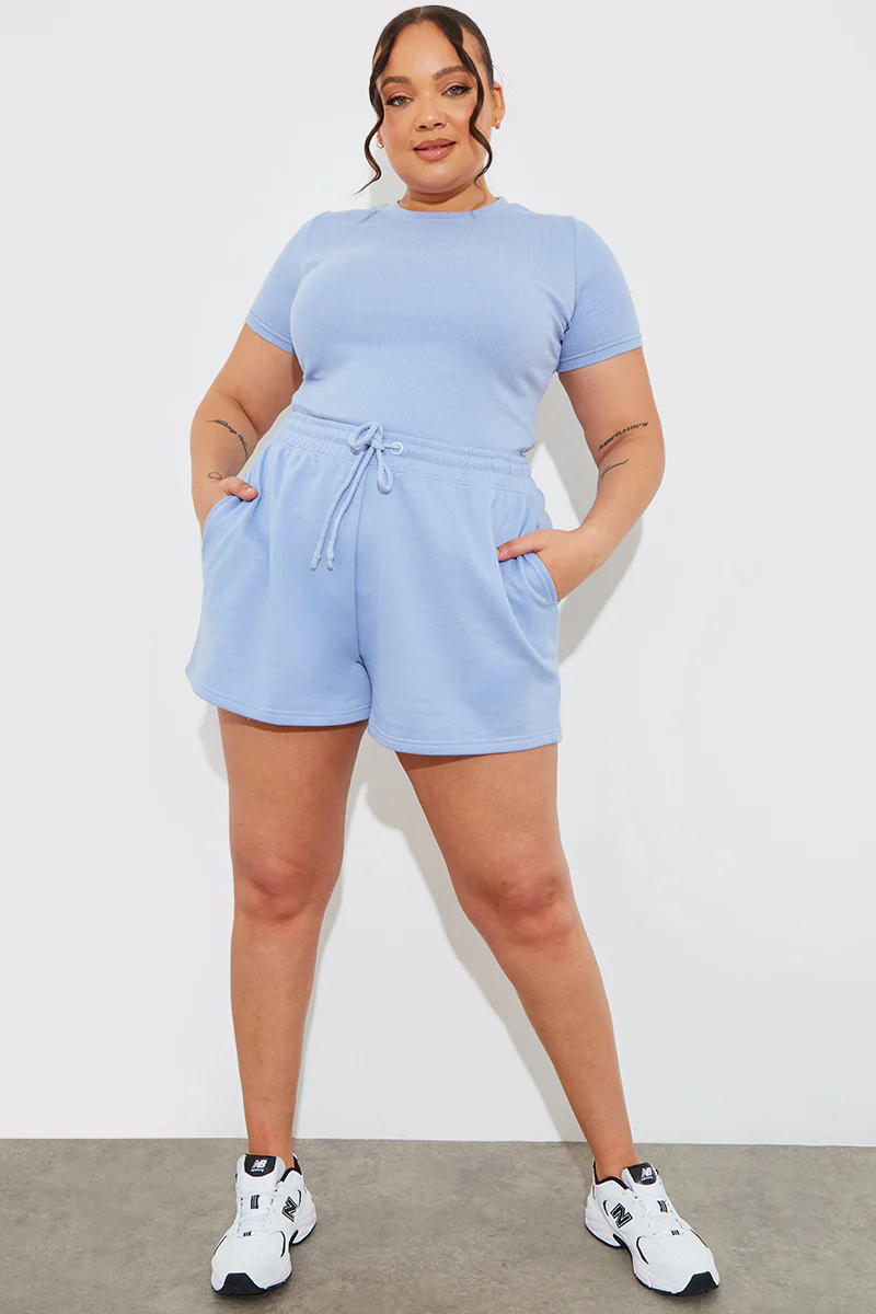 Ribbed Crew Neck Short Sleeve Bodysuit - Image 13
