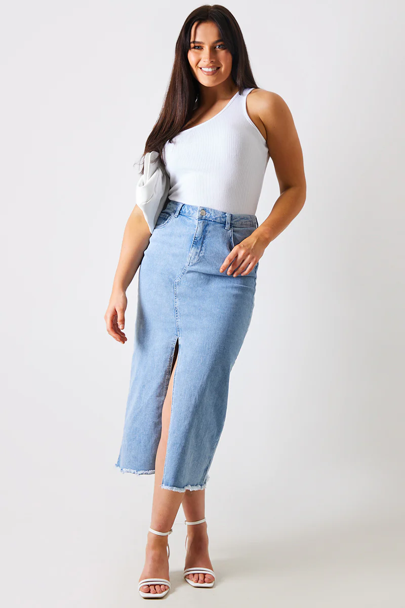 Ribbed One Shoulder Vest - Image 2