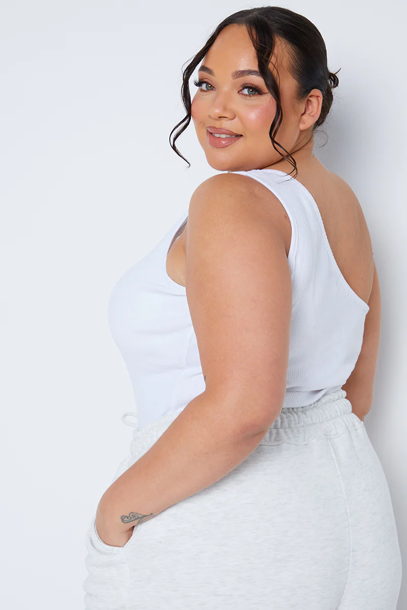 Ribbed One Shoulder Vest - Image 22