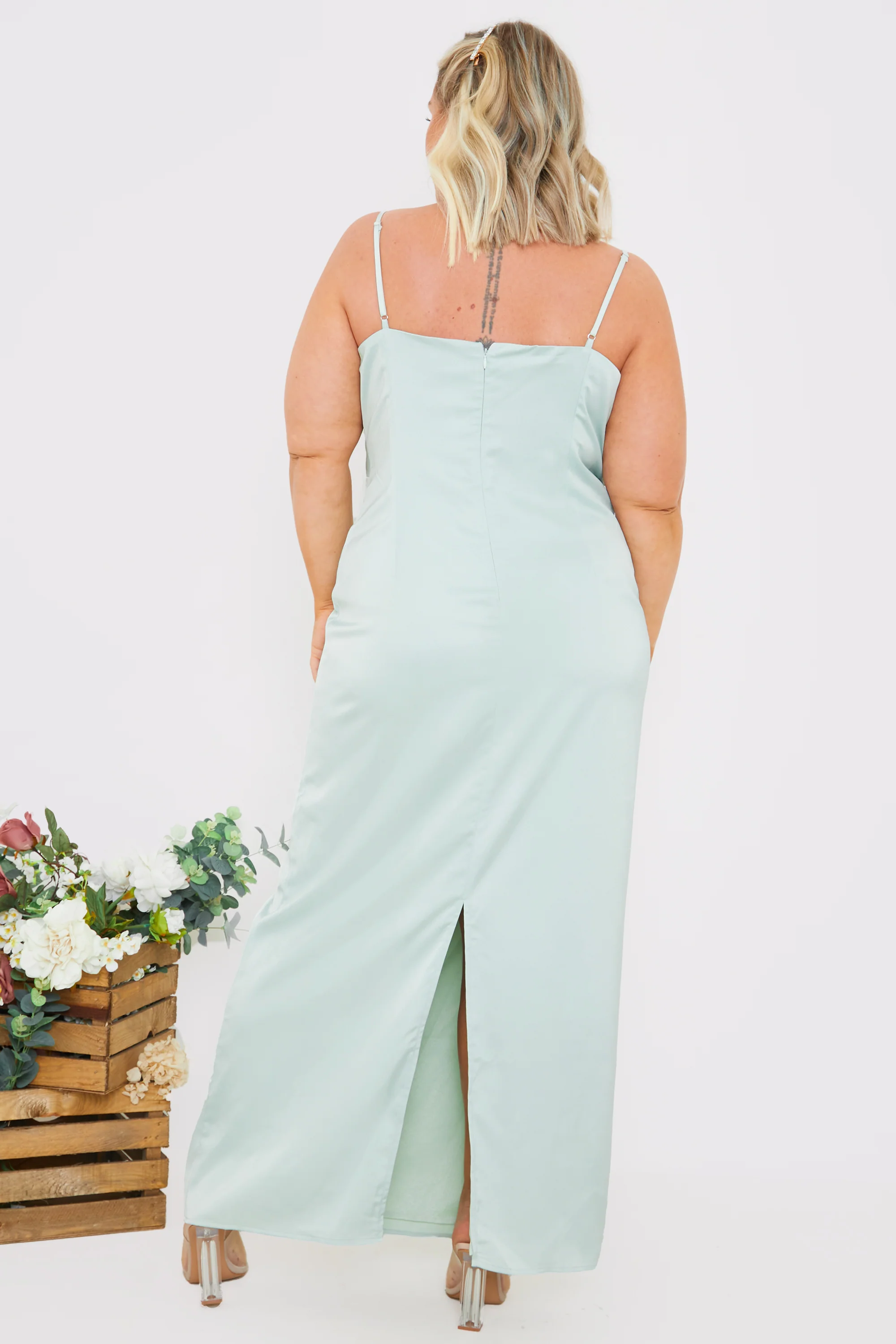 Satin Cowl Neck Maxi Dress - Image 20