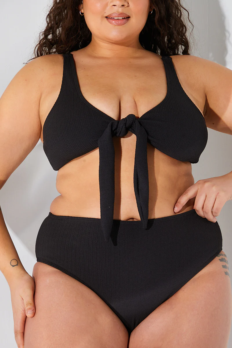 Sculpt and Control Crinkle High Waisted High Leg Bikini Brief - Image 10