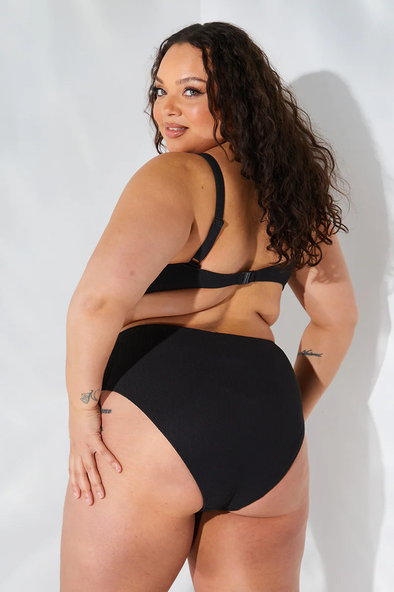 Sculpt and Control Crinkle High Waisted High Leg Bikini Brief - Image 11