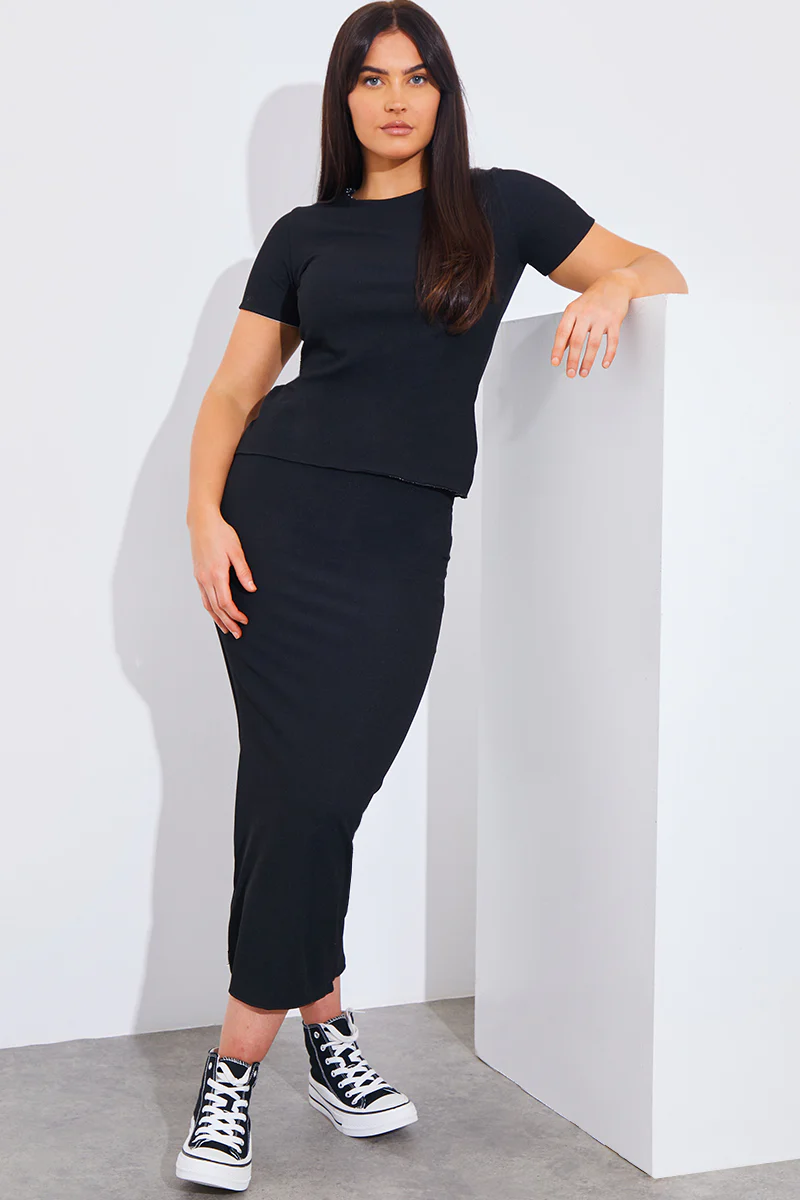 Short Sleeve Stripe Reversible Co-Ord Top - Image 2