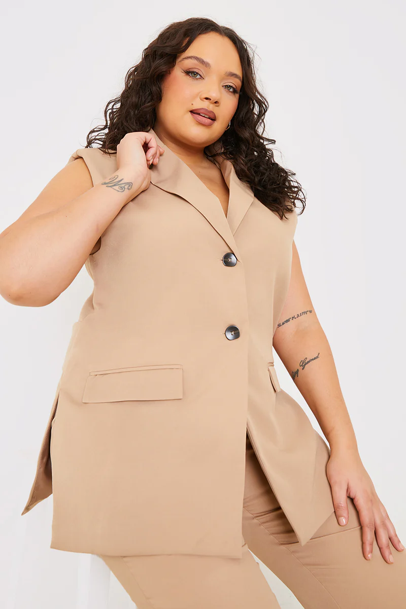 Sleeveless Oversized Blazer - Image 14