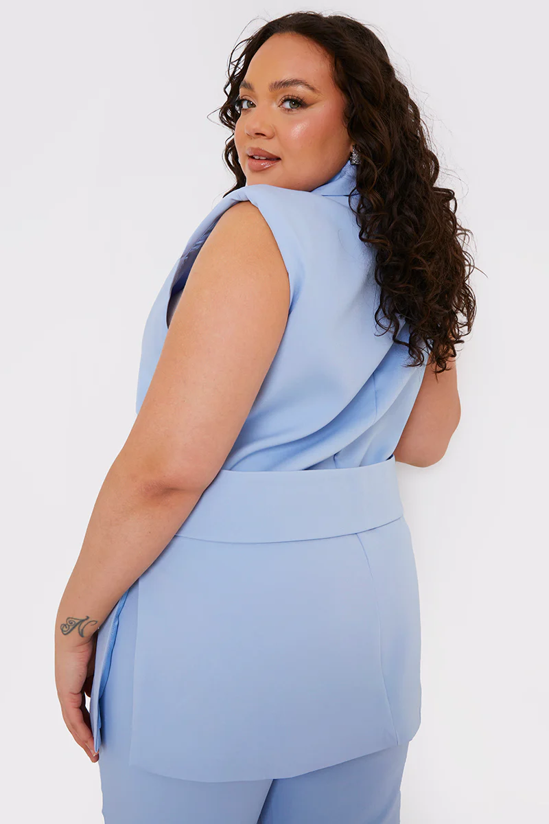 Sleeveless Oversized Blazer - Image 7