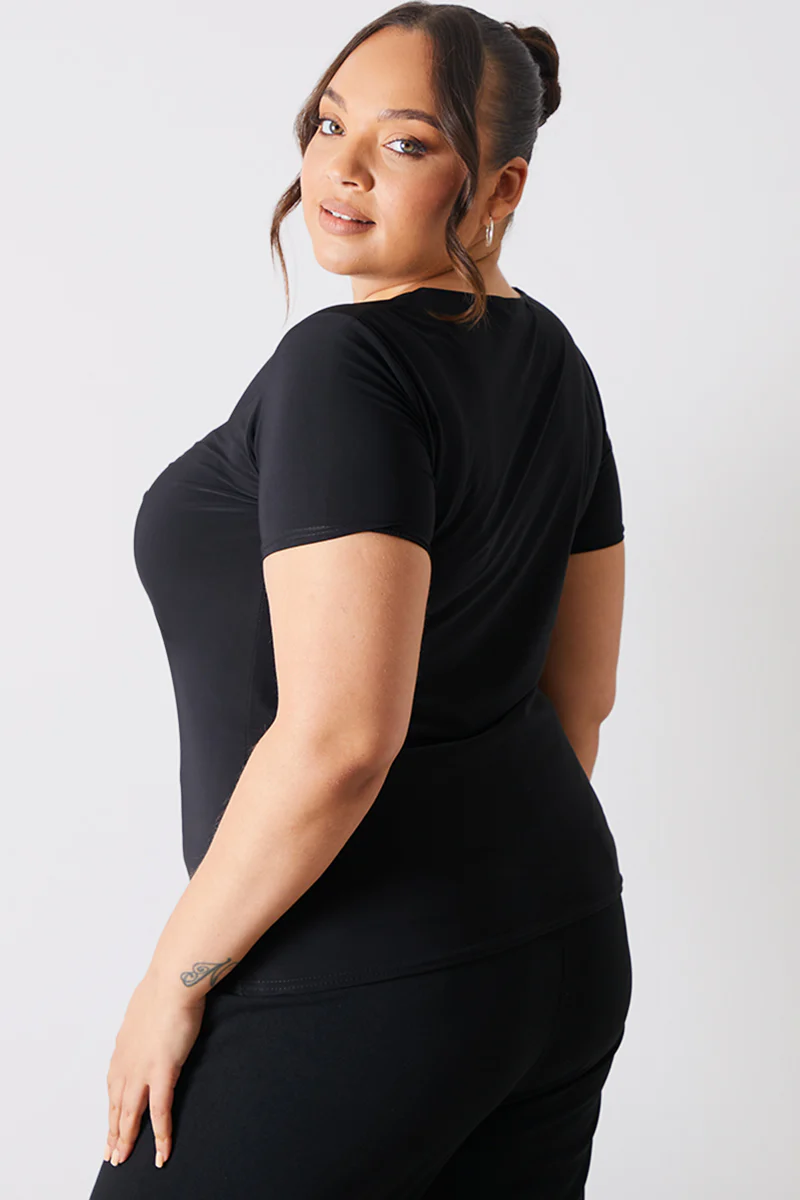 Slinky Twist Front Short Sleeve Top - Image 8
