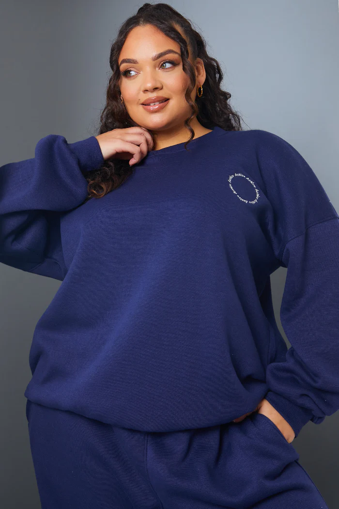 Active' Circle Slogan Sweater - Image 4