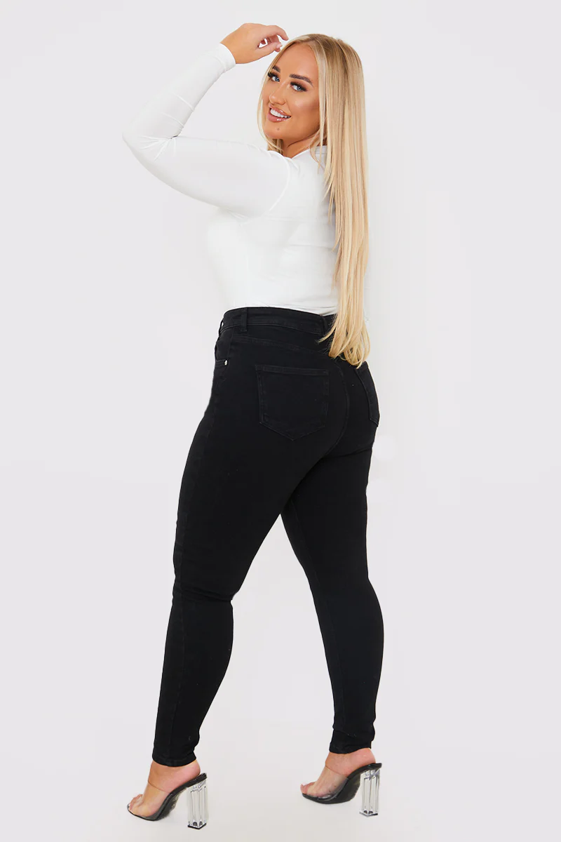 Stretch High Waisted Skinny Jeans - Image 12