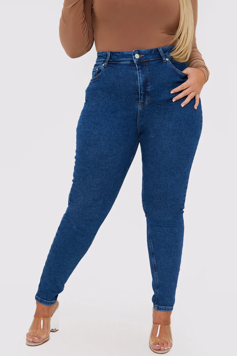 Stretch High Waisted Skinny Jeans - Image 25
