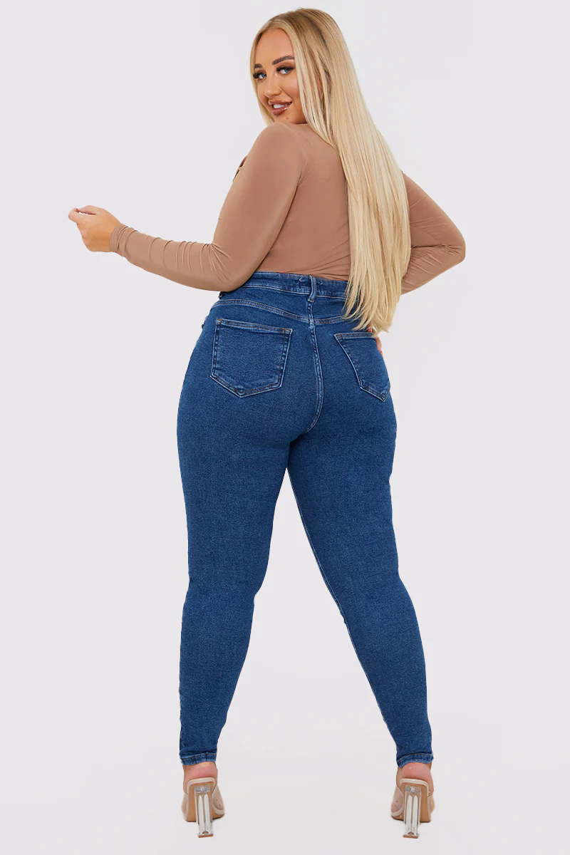 Stretch High Waisted Skinny Jeans - Image 26
