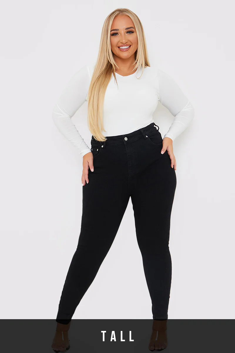 Stretch High Waisted Skinny Jeans - Image 30