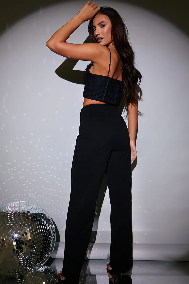 Wide Leg Seam Front Tailored Trouser - Image 4