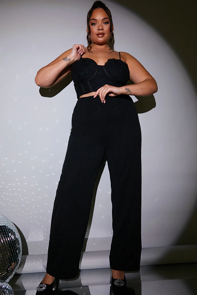 Wide Leg Seam Front Tailored Trouser - Image 5