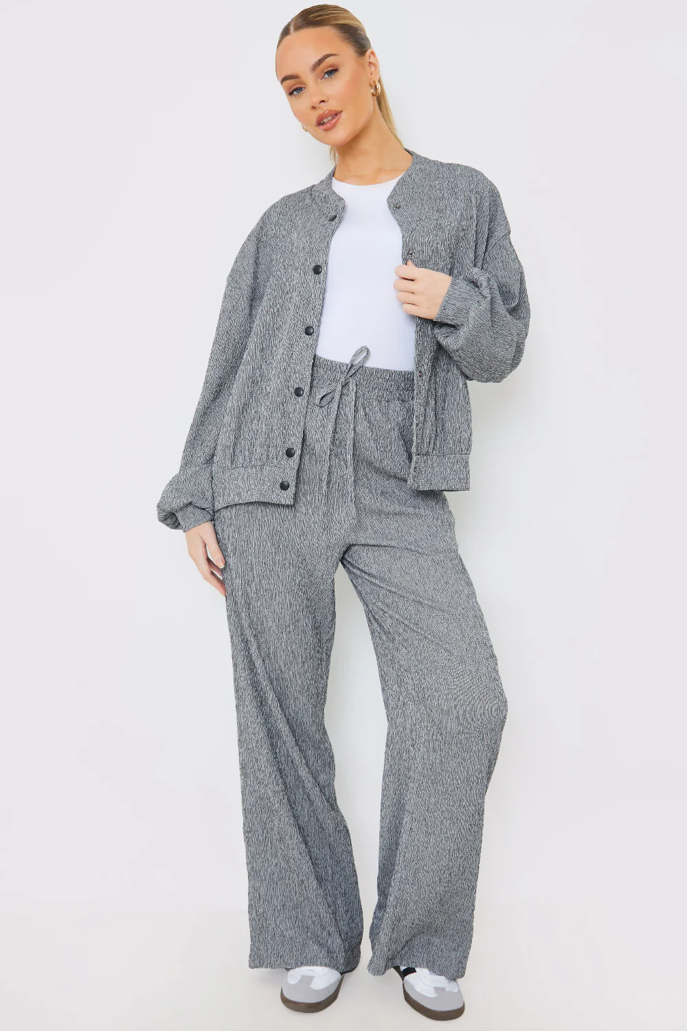Textured Bomber Jacket - Image 2