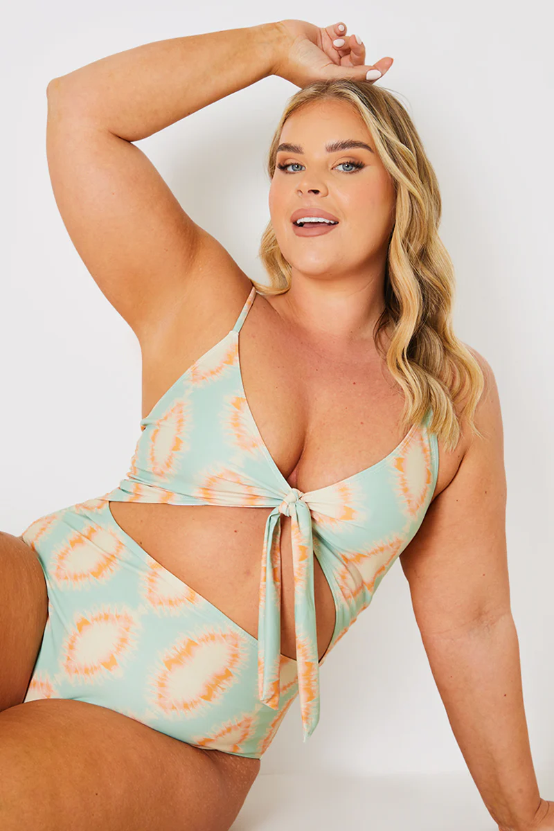 Tie Front Cut Out Swimsuit - Image 5