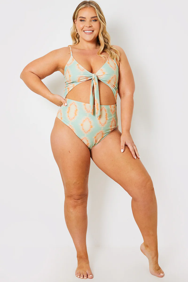 Tie Front Cut Out Swimsuit - Image 6