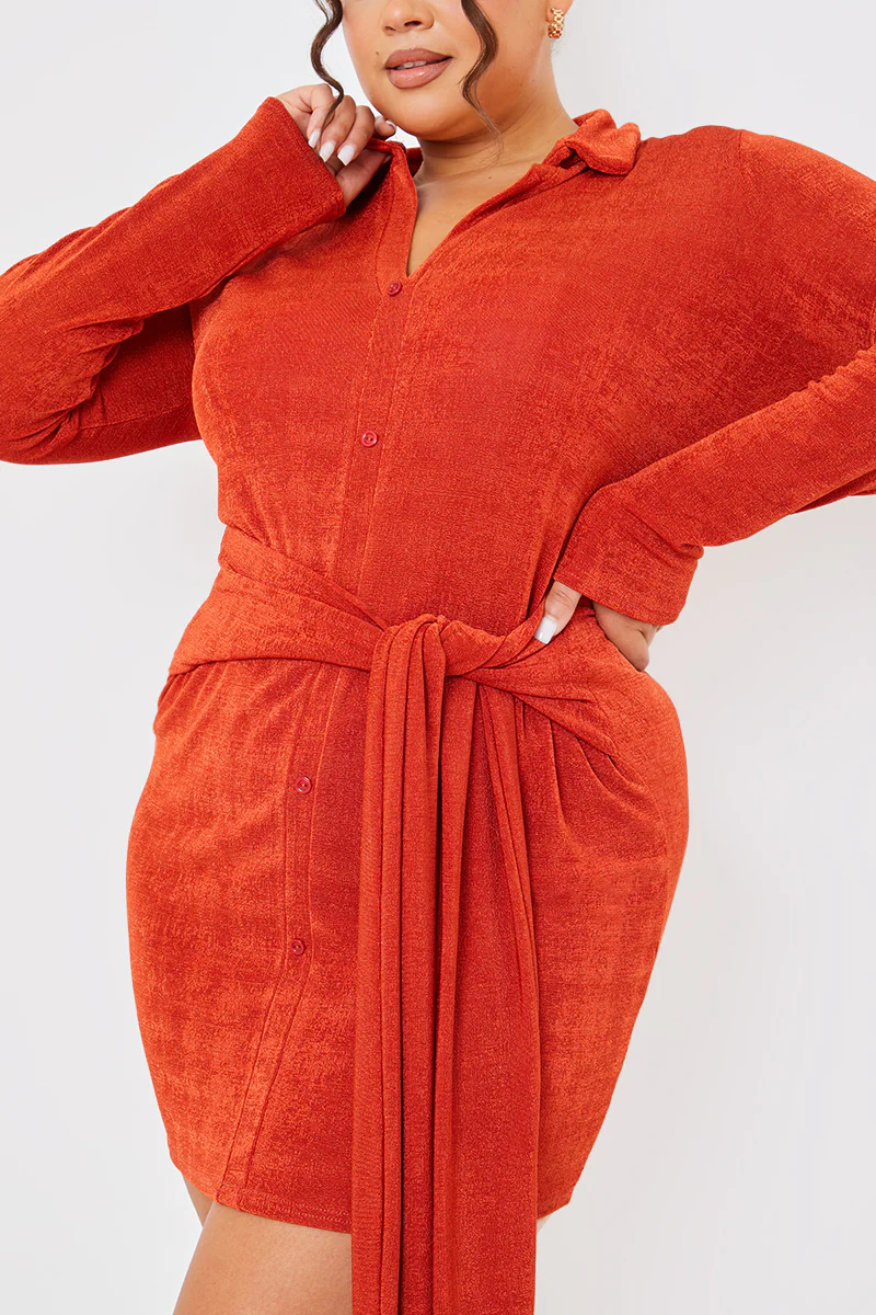 Tie Front Mini Dress - Image 7