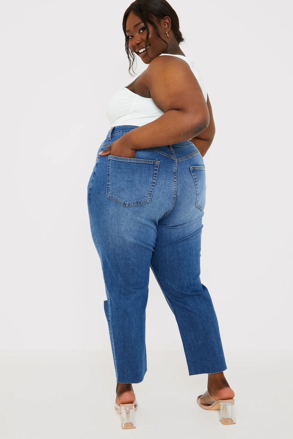 WASH STRETCH STRAIGHT JEANS - Image 8