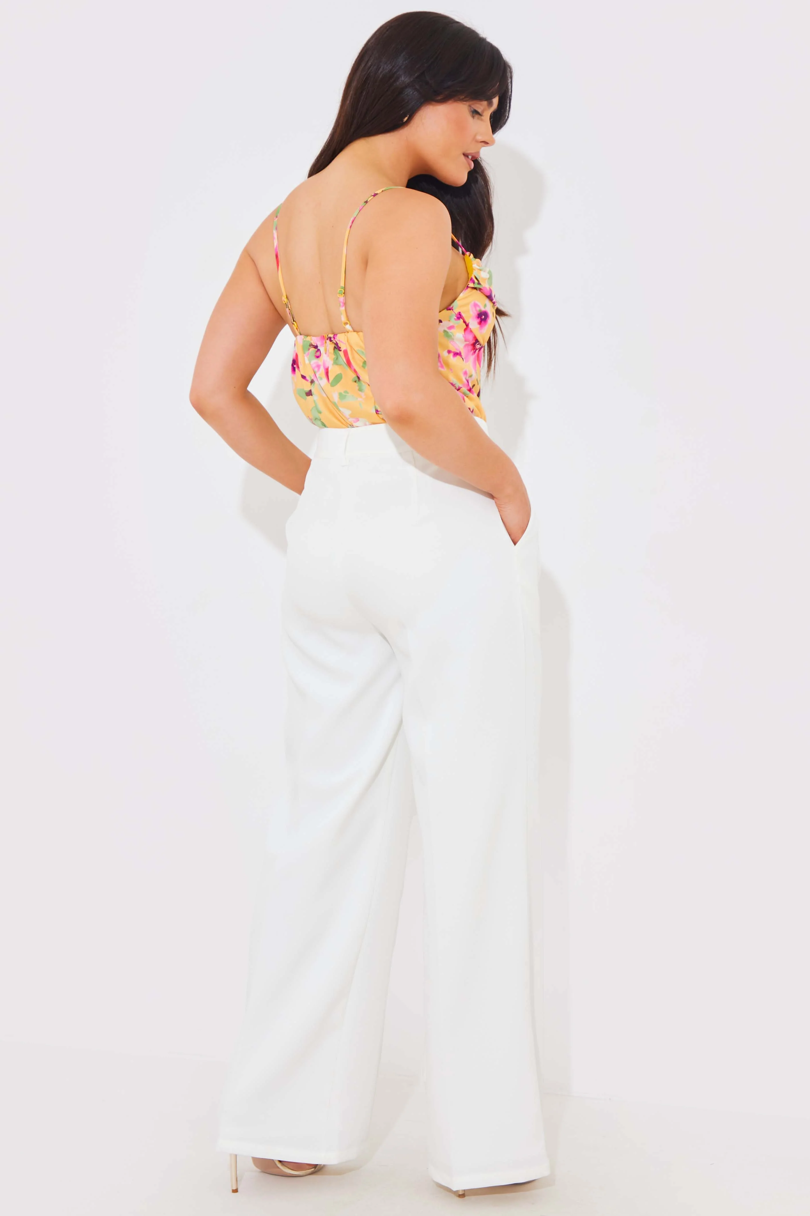 Wide Leg Tailored Trousers - Image 4