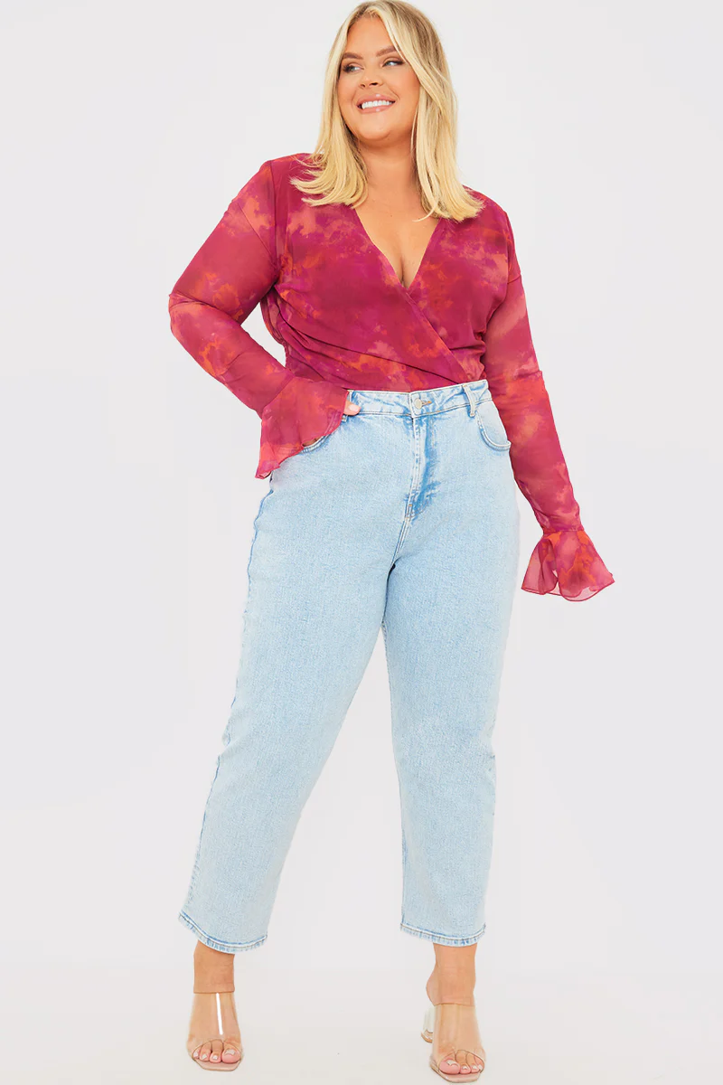 Wrap Front Flared Cuff Bodysuit - Image 6
