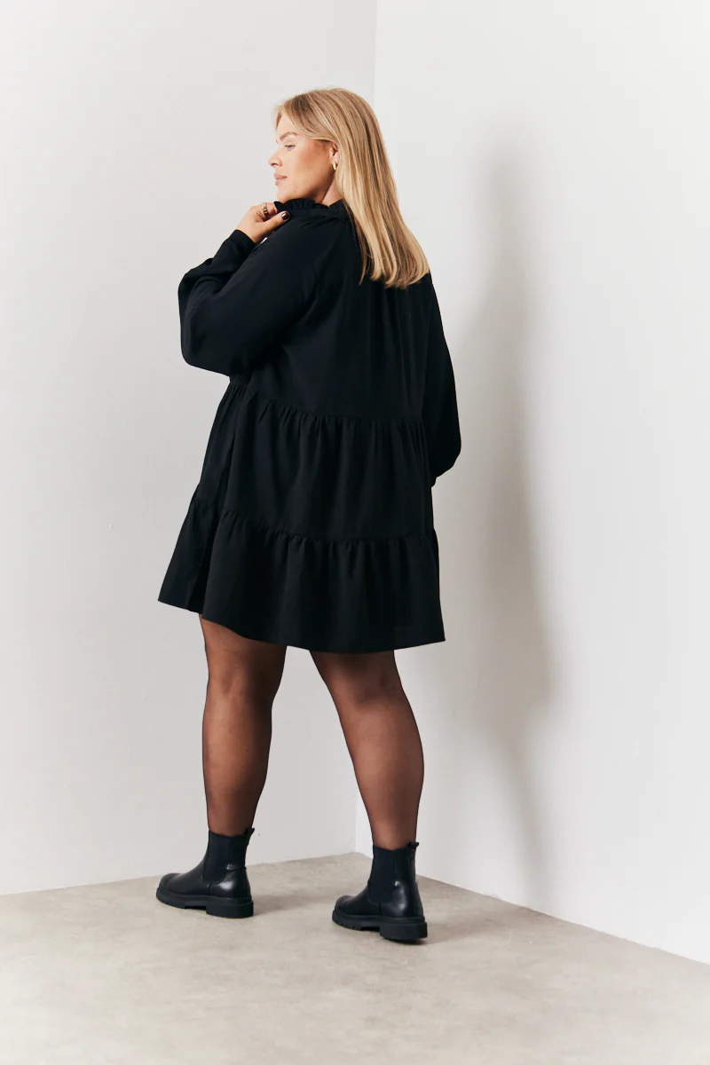 Wrap Front V-Neck Smock Dress - Image 8