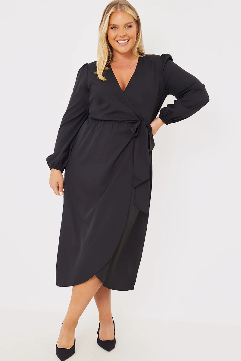 Wrap Waist Midi Dress - Image 4