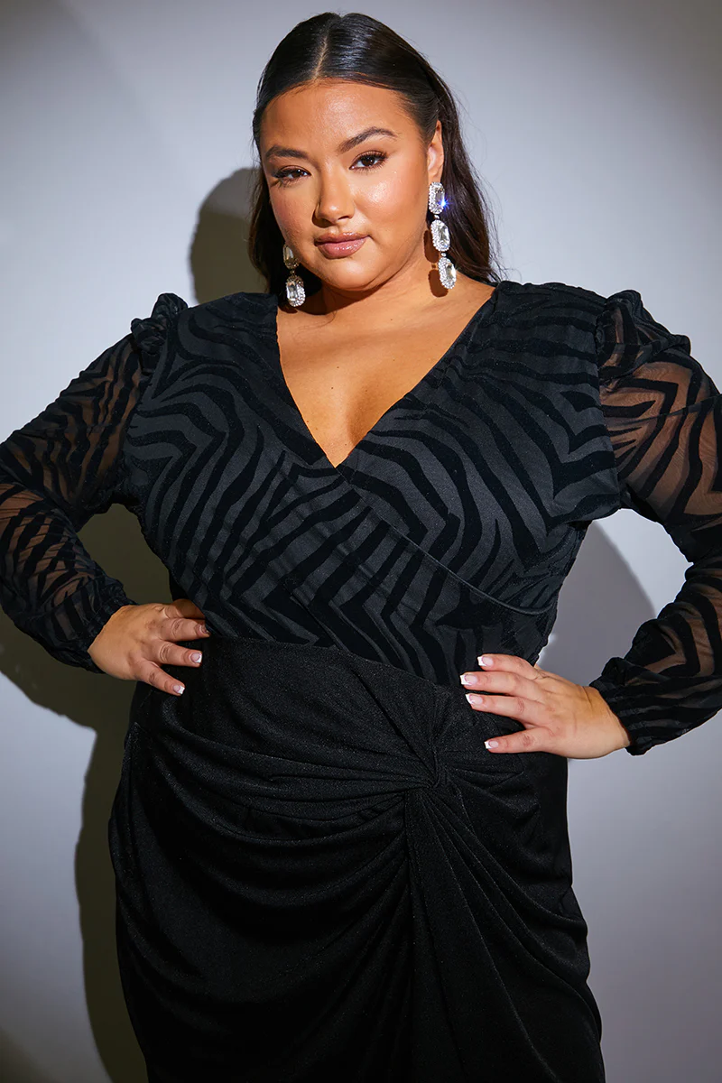 Zebra Print Textured Bodysuit - Image 5